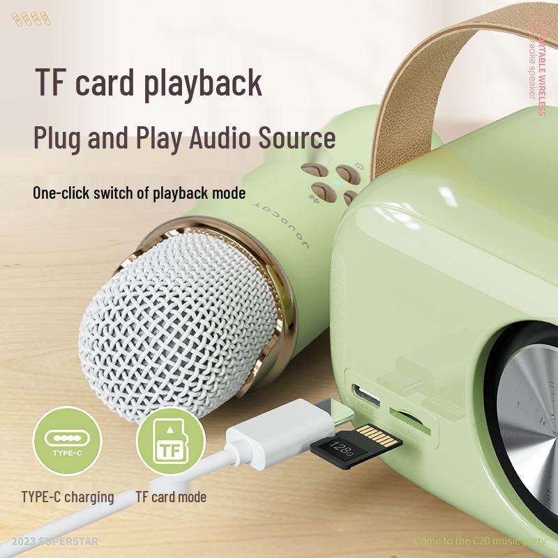 Children's Wireless Bluetooth Karaoke & Education Microphone Speaker