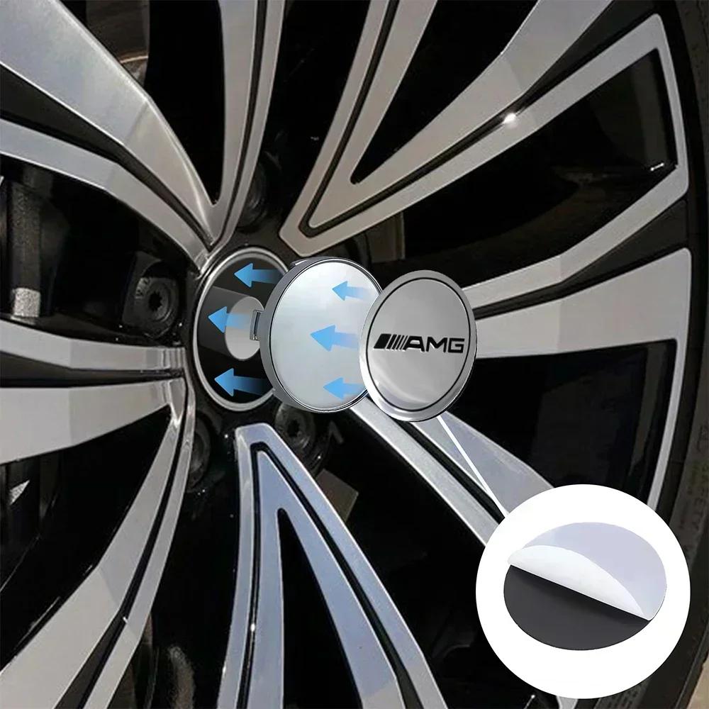 4pcs 75mm AMG Emblem Car Wheel Center Cover Hub Cap Badge For Mercedes benz A B C E G CLA GLK CLASS W221 W212 W176 W205 W177 rs2