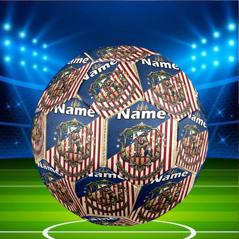 Custom Name Personalized Atletico Madrid Print Size 5 Soccer Ball Training & Match Football, for Team, Kicking, Gift for Football Enthusiasts
