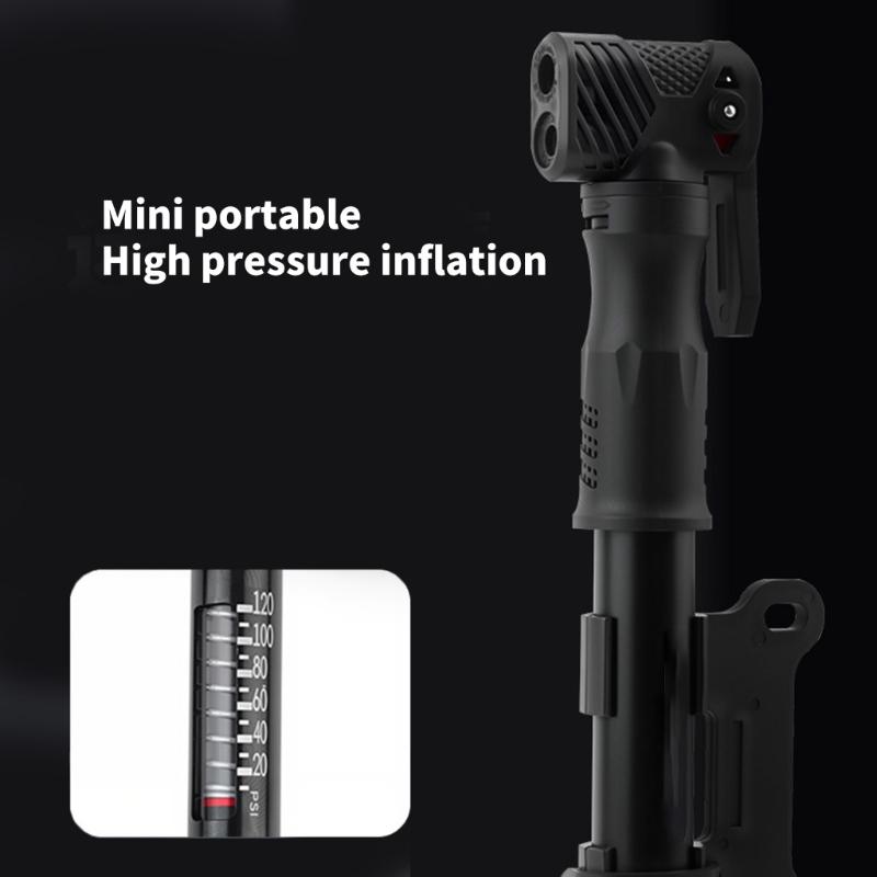 Efficient Manual Bike Inflator Sports Equipment Inflator High Performances Pumps Ergonomic Grip Cycling Accessory