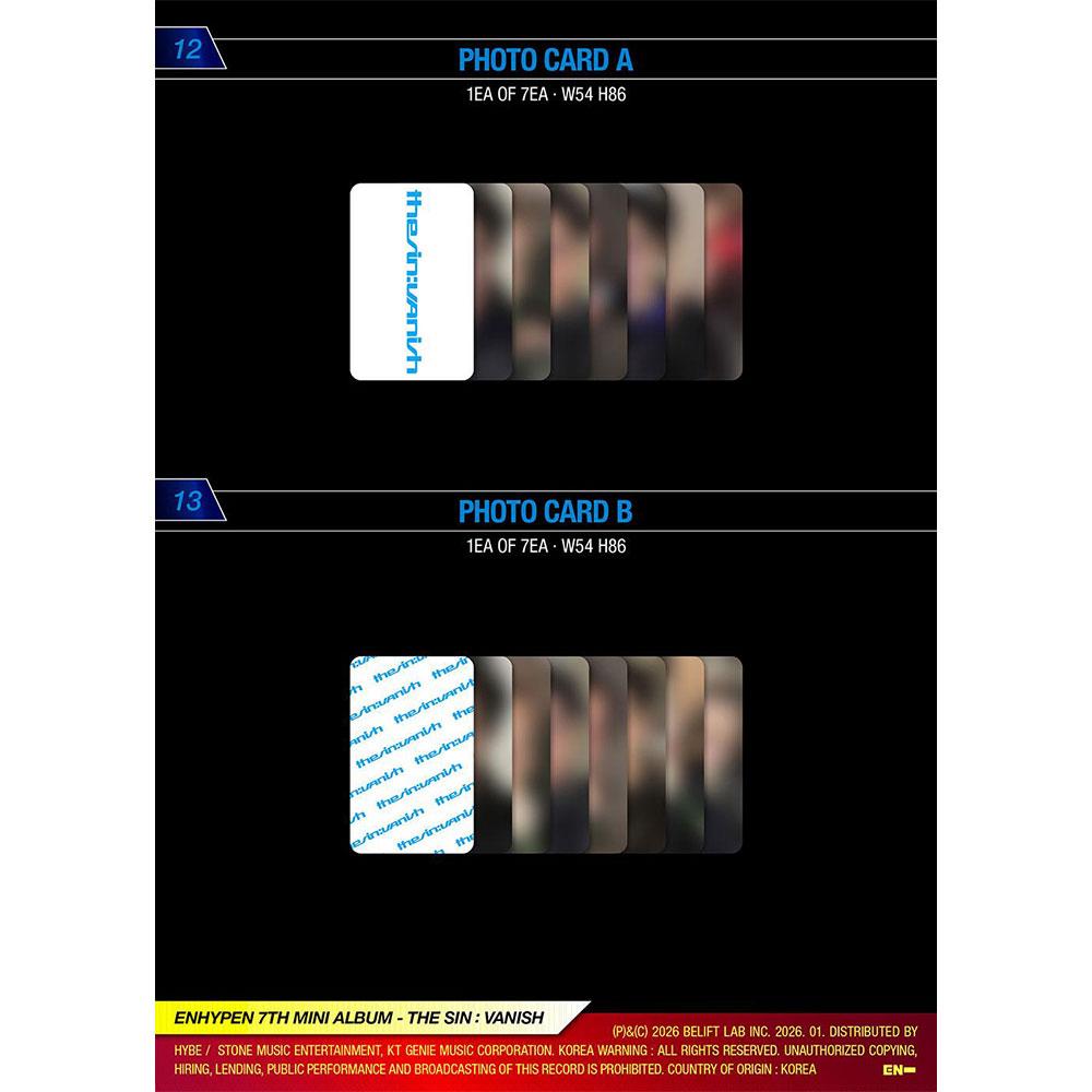 ENHYPEN 7. Mini Albüm - THE SIN : YOK OLMAK