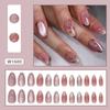 24pcs Long Almond False Nails Ballerina Press On Nails Manicure Fake Nials  Women