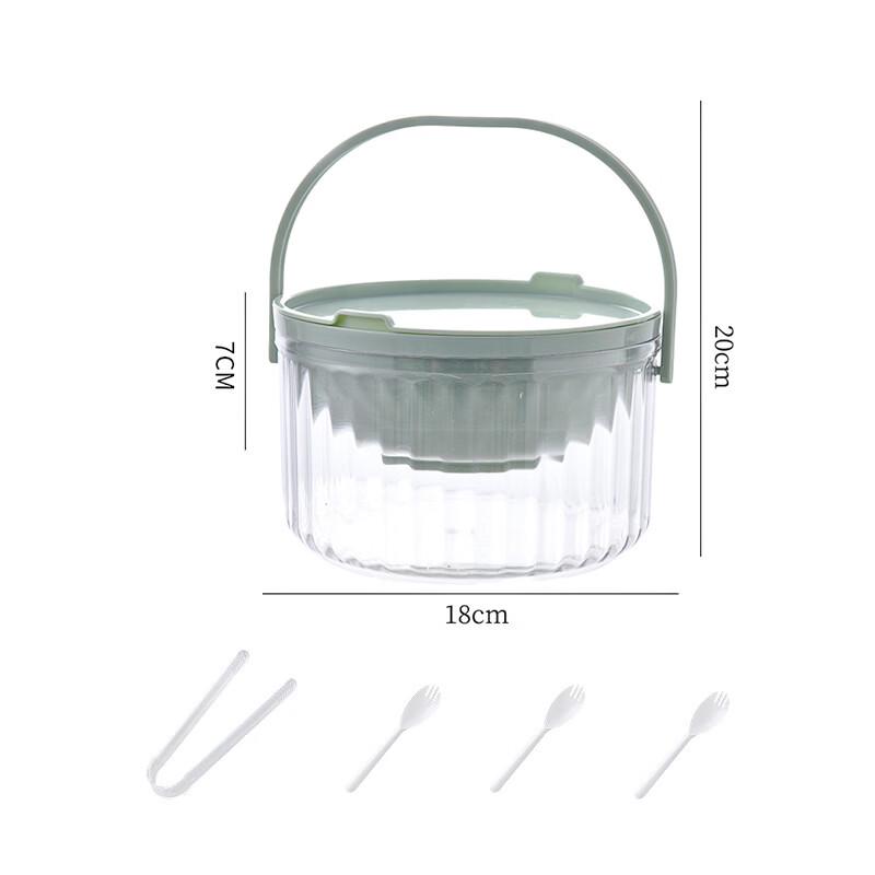 RuHan Plastic Food Storage and Salad Bowl with Drainer