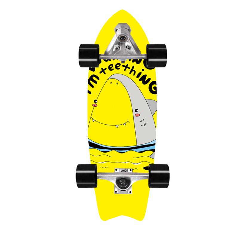 32 אינץ' סקייטבורד גלישה ללא דוושת זנב דוושת CX7 Bridge Brush Street למתחילים למתחילים לתרגול סקי גלישה