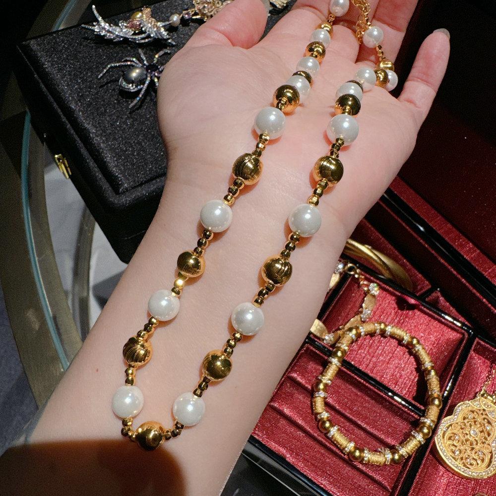 Antiker Gold Meißel Seide Ruyi Perfektes Röhren Diamant Armband, Neuer Chinesischer Stil, Kürbis Fulu Tragbare Buddha Halskette