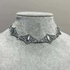 Boho Western Vintage Floral Carved Design Choker Silver Color Necklace for Men Women Exaggerated Punk Daily Wear Party Jewelry