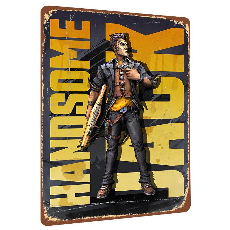 

Borderlands Handsome Jack Metal Wall Art Gaming Decor Collectible Poster 20x30cm（7.8x11.8inch）