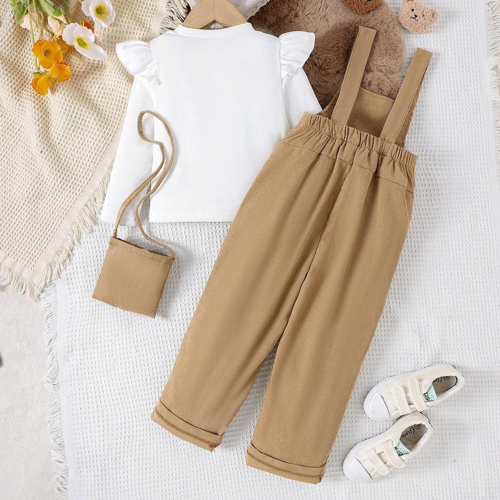 Стильный комплект из двух предметов для девочек: топ и брюки