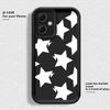 Black White Stars Lichee Pattern Case for Xiaomi Redmi Note 14 Pro Plus 10 14C Note 13 13C 12C 12 11 11s 12s A1 A2 A3 A4 Phone