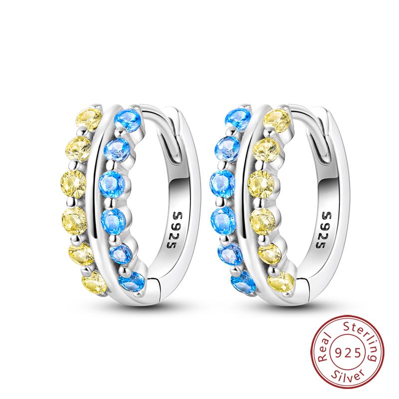 Real 925 Sterling Silver Colorful Dragonfly Butterfly Animal Earrings For Women Exquisite Birthday Anniversary Jewelry Gifts