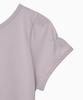 Ohesio Back Button Shirring T-Shirt, Lavender
