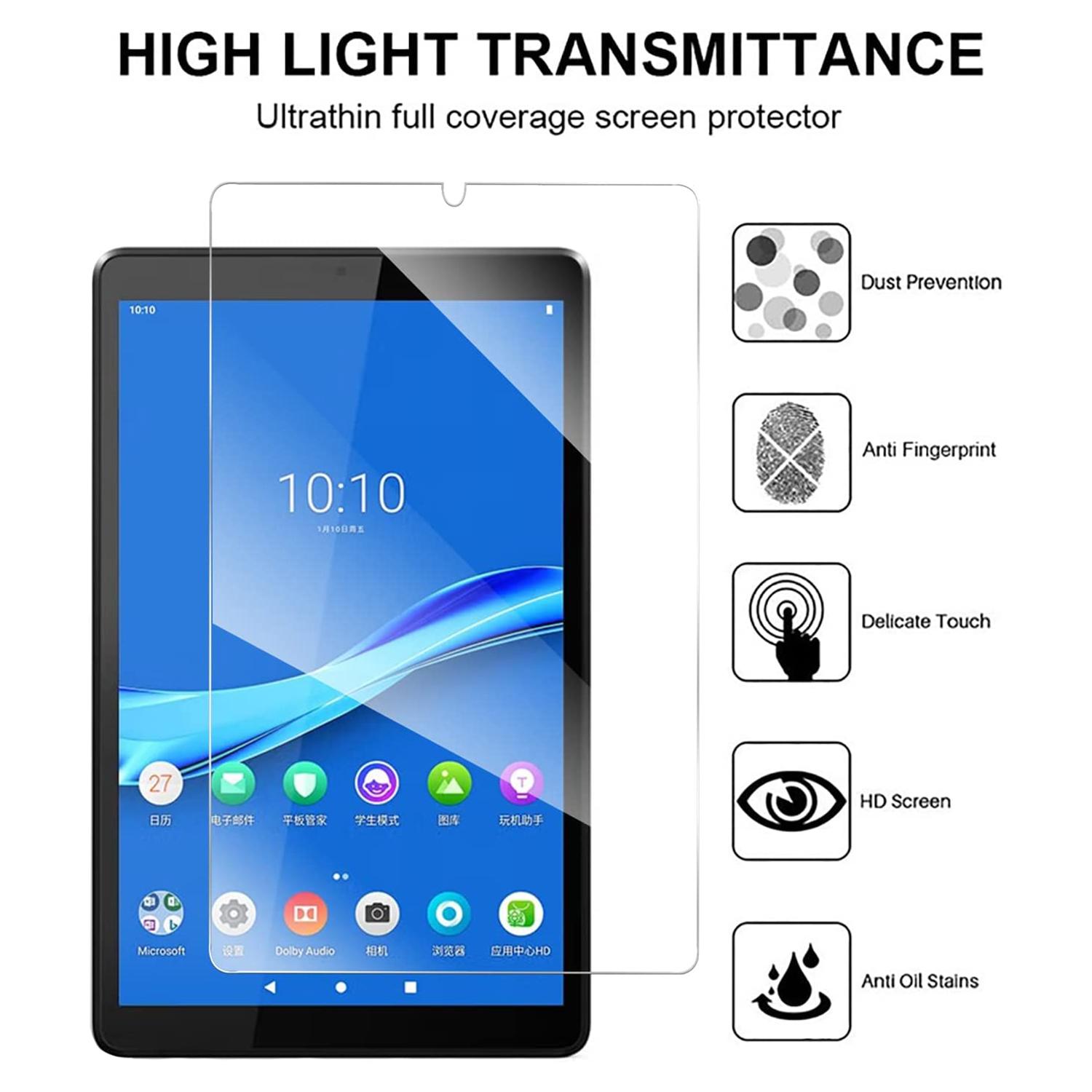 

For Lenovo Tab M8 (4th Gen) 2024 TB-301XU/M8 (4th Gen) 2023 TB-300FU Tempered Glass Screen Protector Arc Edge Full Protection Clear Film Type A