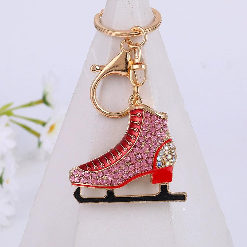 Fashion Crystal Roller Skating for Women's bags Pendants Female Shoes Shape Car Accessories Men Jewelry Bag Charm