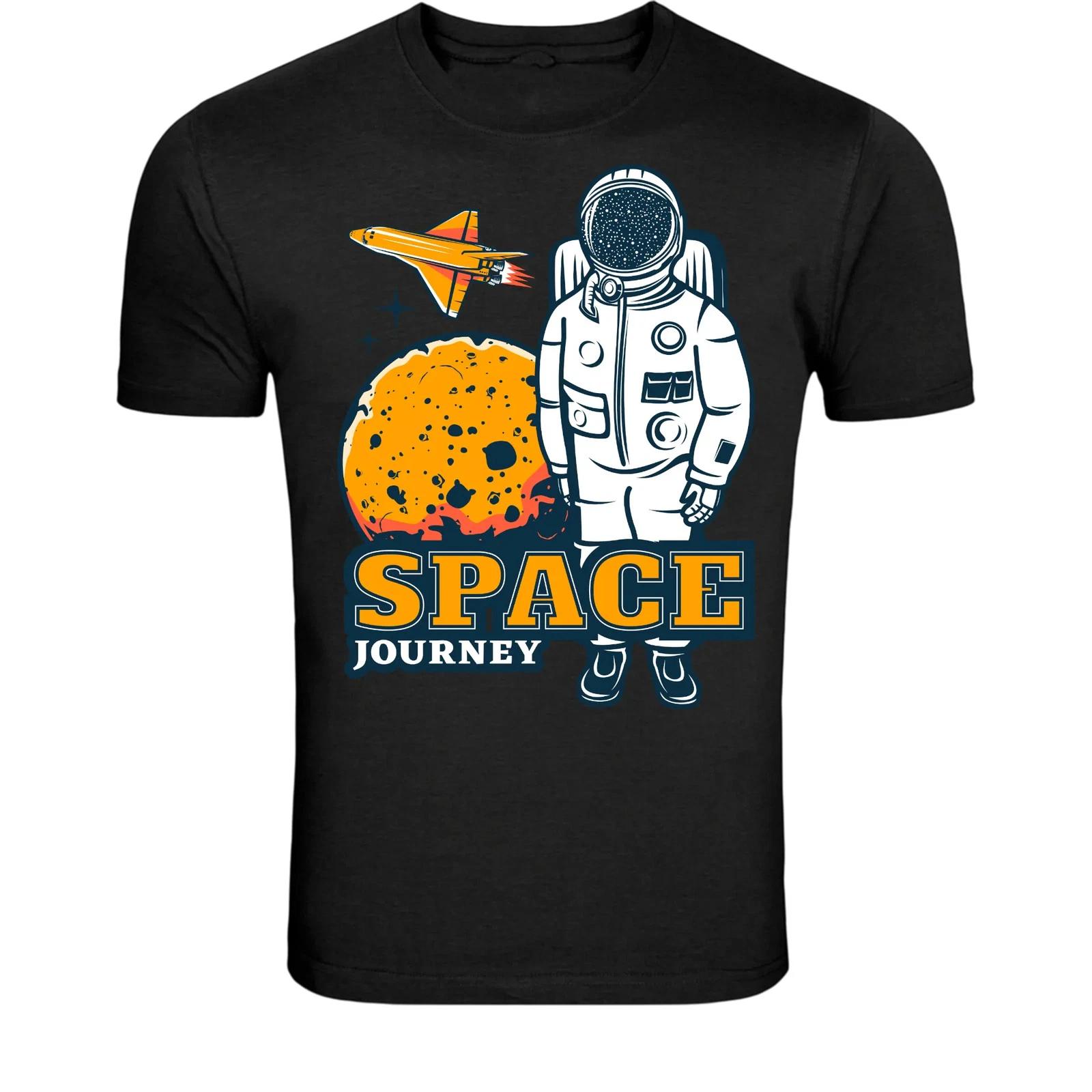 Space Journey Astronaut T-Shirt - Retro Galaxy Exploration M