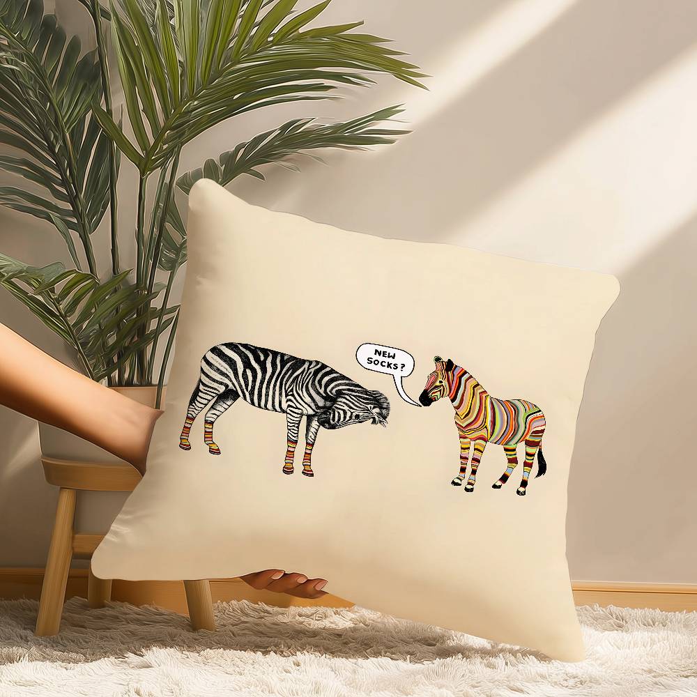 S-Smith Fashion P-Paul Pillow Case Short Plush Print Cushion Cover Square Throw Pillow Covers Sofa Home Decor
