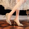8777-3 Strass-Stilettos: High Heels für Damen im französischen Abend- und Hochzeitsstil