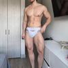 Men's Quick-Dry Thong: Transparent Mesh, Low-Waist, Double-Layer Cotton Crotch Underwear
