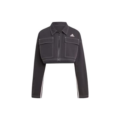 Μονόχρωμο Κοντό Μπουφάν Μακρυμάνικο Γυναικείο Εξωτερικό Ένδυμα Μαύρο IB4751