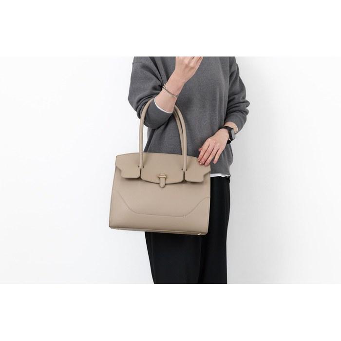 [Pelle Morbida] Flap Tote Bag GRE PM-VE102-GRE 30cm X 35cm X 14cm