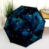 Starfish  Pattern, Automatic Folding Umbrella, Portable and Foldable Design, 8 Ribs, a Christmas or Birthday Gift.
