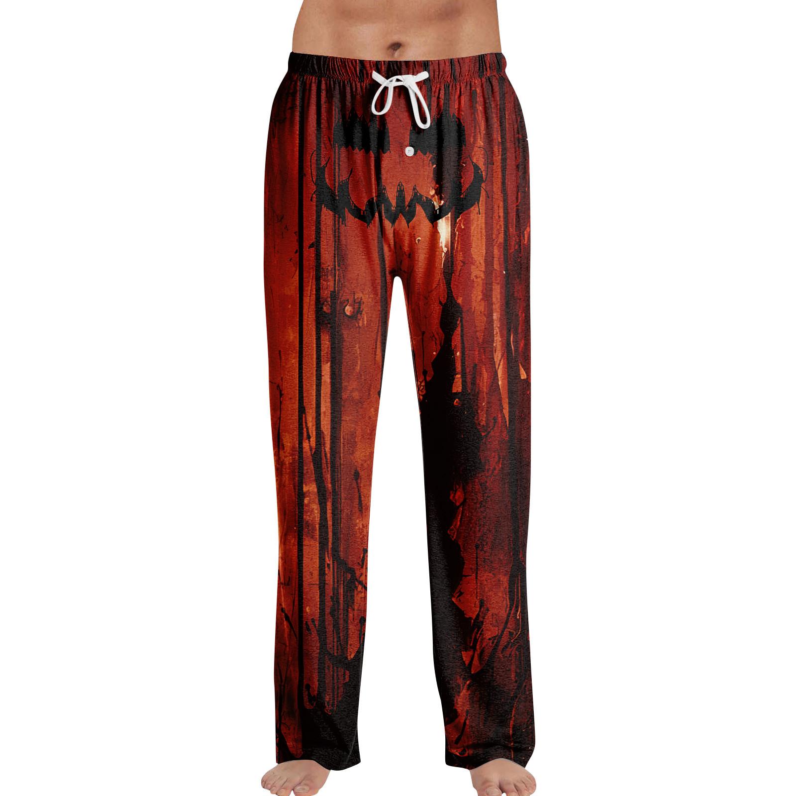 

Пижамные штаны в стиле аниме, повседневные брюки с эластичной резинкой на талии, удобные прямые свободные брюки для йоги XXL киноварь