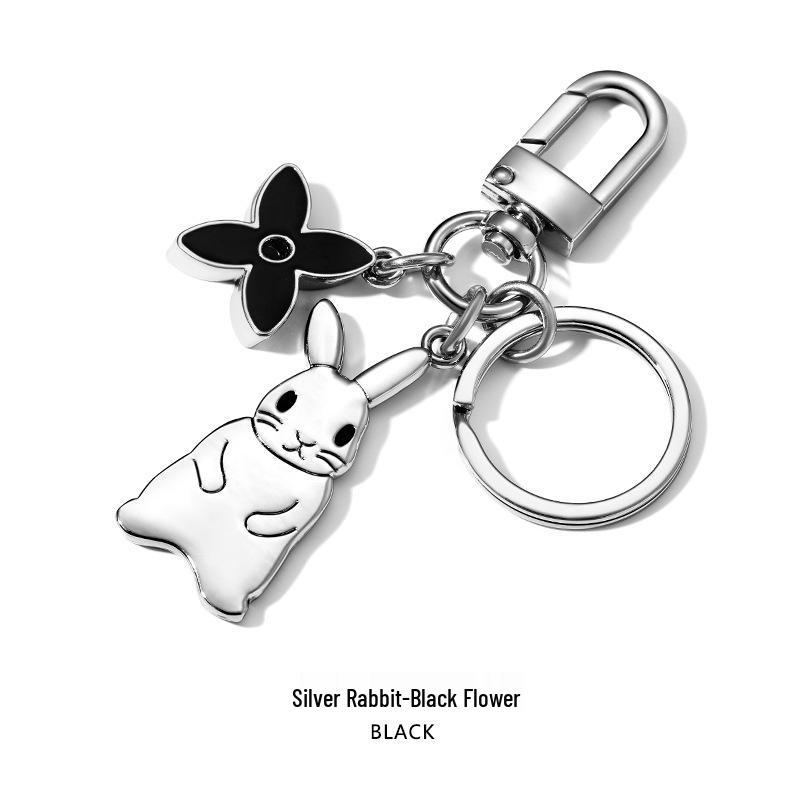 SP-133 Metal Keychain Pendant: Little Rabbit Cartoon Creative Bag Accessory