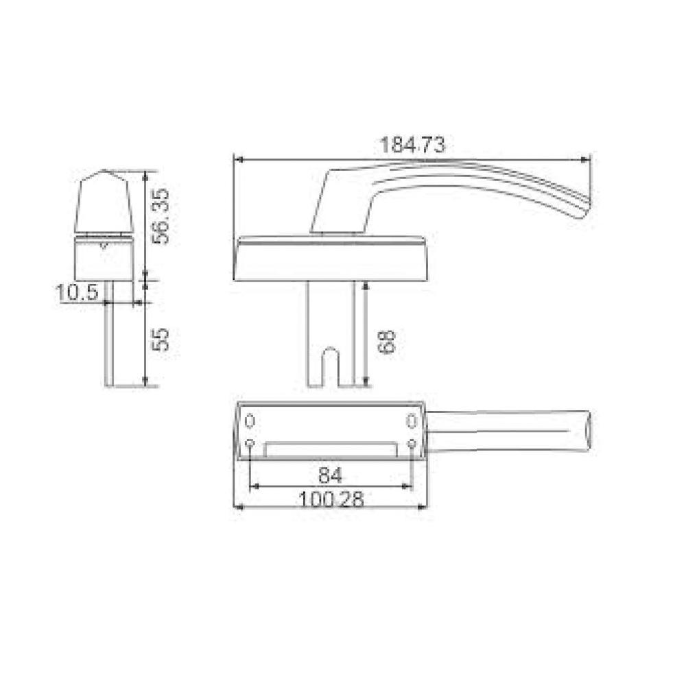 Aluminum Alloy Handle Hardware Door and Window Accessories German Style External Opening Handle for Sliding Casement windows