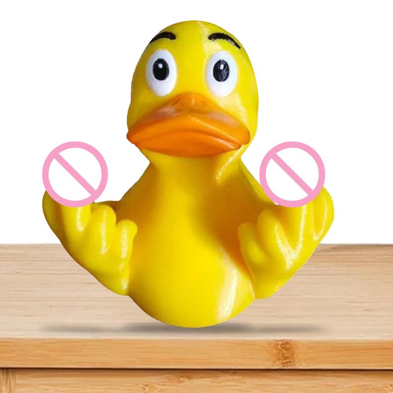 Mischief Little Duck Resin Decorations Desktop Ornaments Practical Joke Duck Toy Sculptures Animal Figures Car Interior Decor