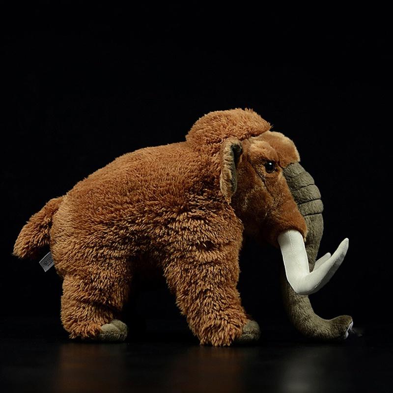 33cm Elefant realist Mamut Papusa Mamut Realistic Jucărie moale de pluș Mammuthus Primigenius Animale Model Copii Cadouri de Crăciun