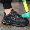 New Fashion Texture Men Work Safety Shoes Sneakers Steel Toe Cap Indestructible Labor Protection Anti-smash Male Footwear