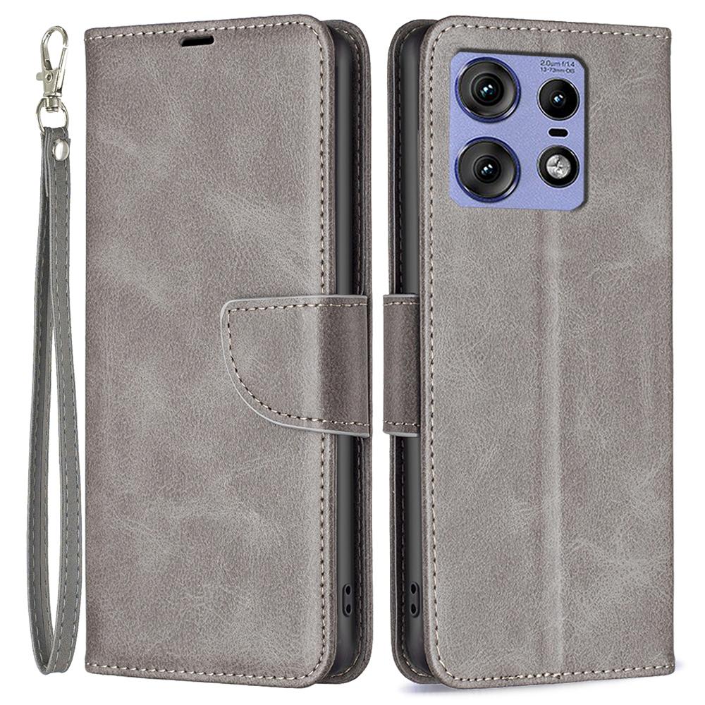 Etui ze stojakiem typu folio na Motorola Edge 50 Pro 5G z paskiem na nadgarstek