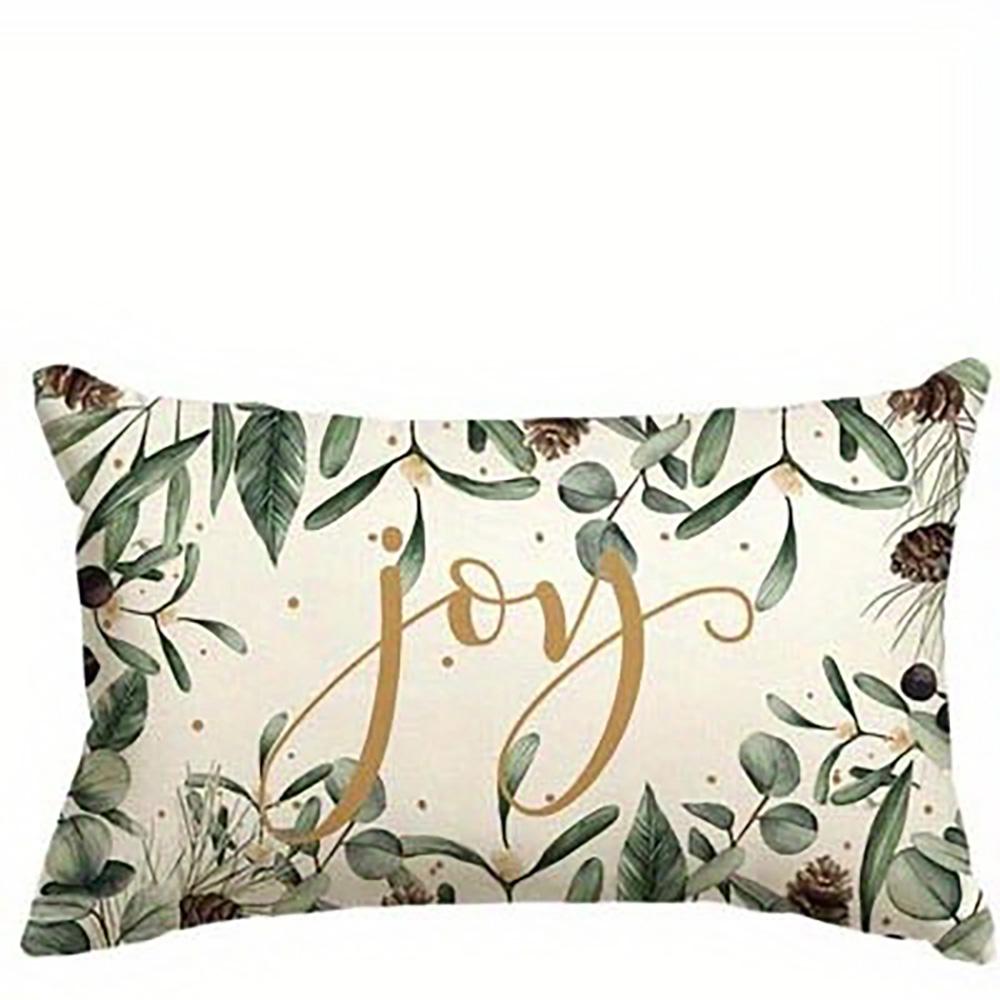 1PCS Christmas Themed Pillowcases: Joyful Pine Trees & Festive Decor Sofa bed cushion cover, New Year home decoration