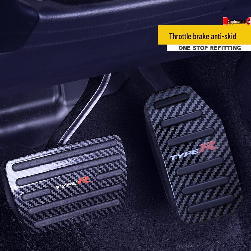 Alloy Rubber Anti-Slip Throttle & Brake Pedal Cover for City, Fit, Crider, Vezel, Greiz, XRV