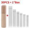 30/12Pcs Blind Sewing Needle Elderly Side Hole Stainless Steel Self Threading Needle for Stitching Pin Household DIY Sewing Tool
