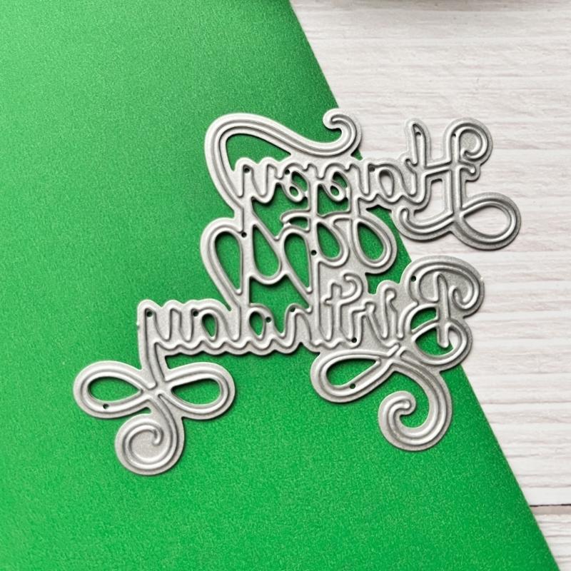 Metall-Stanzschablonen Happy Birthday für Kartenherstellung Scrapbooking Papierbasteln DIY