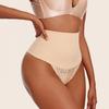 Sexy T-Rücken-Spitzen-Tanga Bauchkontroll-Tanga Formwäsche für Damen Hoher Bund Stretch Bodyformer Unterwäsche Gürtel Panties 81%