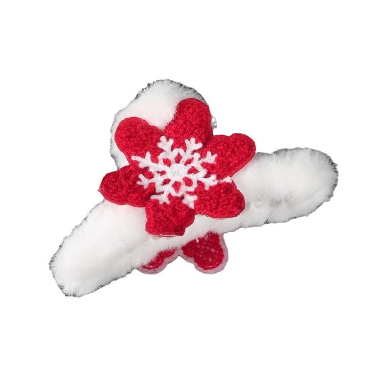 Snowflake Furry Hair Clips Non-Slip Hair Claw Clip Hair Jaw Clip Barrettes