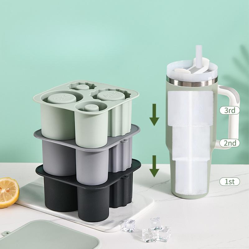 Two-purpose Silicone Ice Cube Mold Popsicle Molds for 40oz/30oz for Stanley Summer Freezer Ice Lid for Juice Whiskey Ice Maker