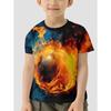 Kids T-shirt Soccer Football Print T-shirt Fashion Casual Short Sleeve Tees Summer Boy and Girl Tees Tops Clothing