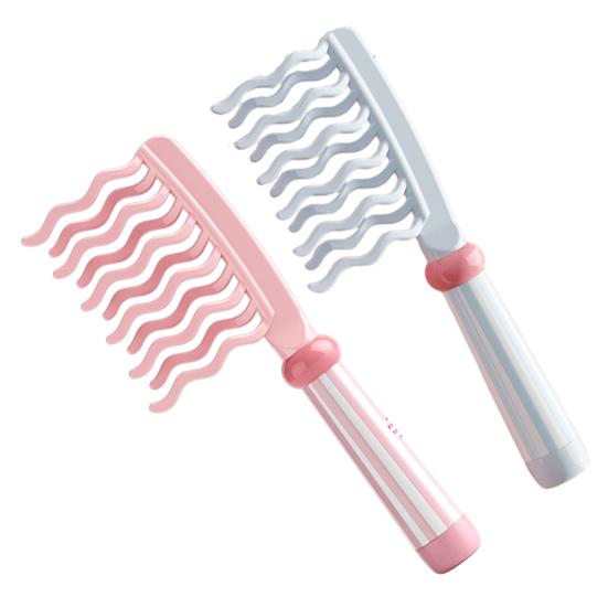 Curly Hair Wide Tooth Comb Curls Detangling Comb with Double Row Wavy Tooth Anti-static Home Salon Wavy Thick Long Hair Styling Comb