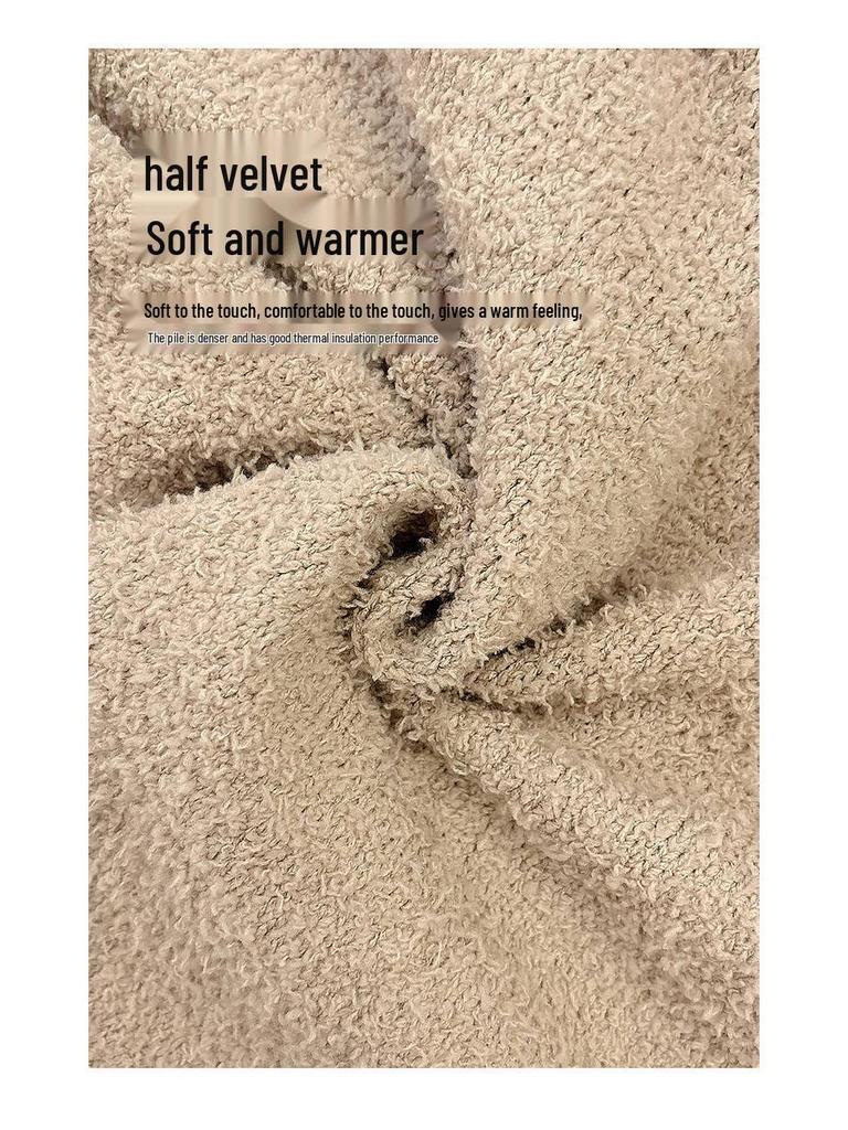 YOJIA Winter 2025 Fleece-Lined Girls' Pajama Set - Warm and Stylish Children's Loungewear