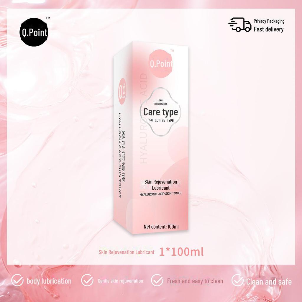 Q Point Long-Lasting Hyaluronic Acid Body Lubricant - Moisturizing and Wash-Free for Sex Toys