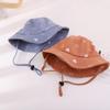 Baby Sunscreen Bucket Hats Cute Cartoon Print Toddler Boy Girl Outdoor UV Protection Fisherman Caps Korean Adjustable Kids Hats