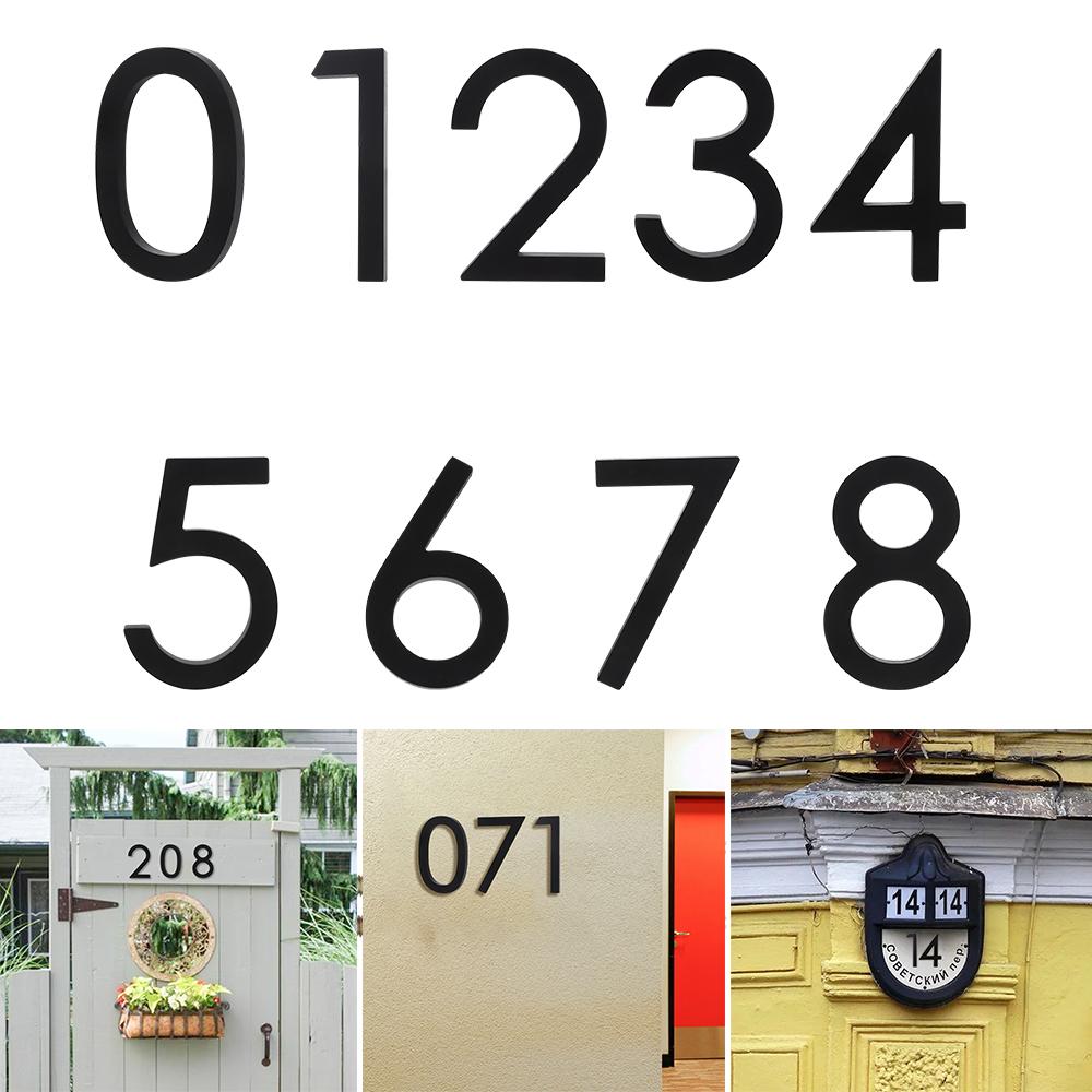 Alphabet-Briefkasten-Dekor 911-Sichtbarkeitsbeschilderung 6" Schwebende Hausnummer Nummer mit Nagelsatz Moderne Hausnummern Gartentür