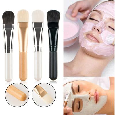 Einzelner Make-up-Pinsel, Maske, weicher Borstenpinsel, Holzgriff, tragbarer Maskenpinsel, Schönheits-Make-up-Tool