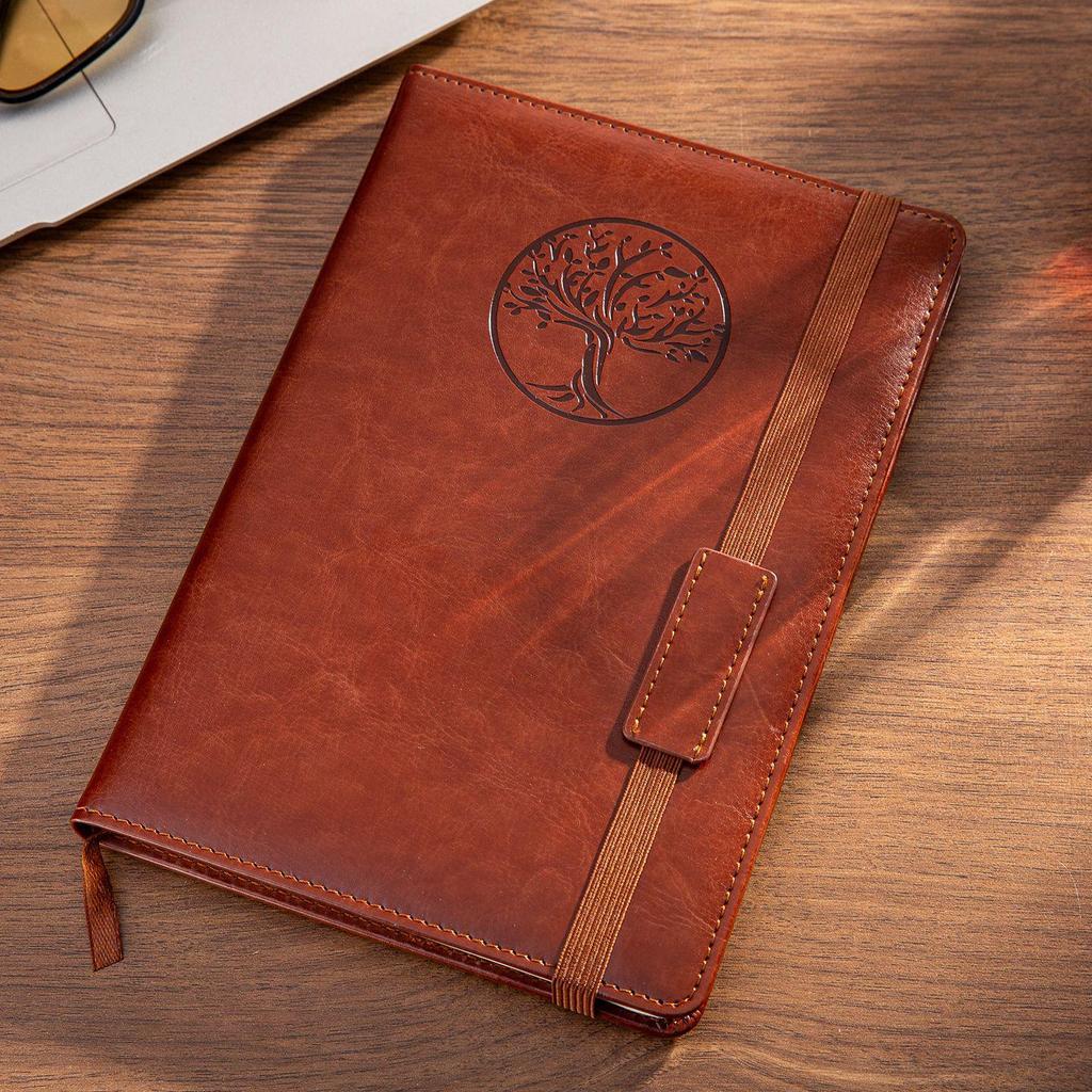 Cross-Border A5 Soft Leather Retro Business Notebook Diary