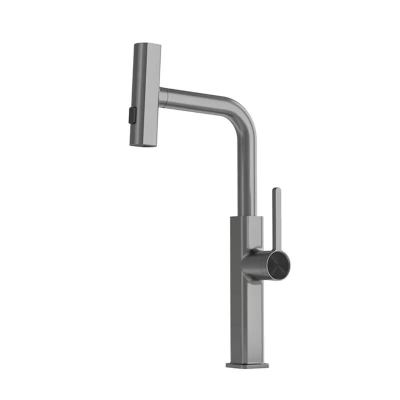 SIOYIE Multifunction Gunmetal Grey Pull-Out Kitchen Sink Faucet Set