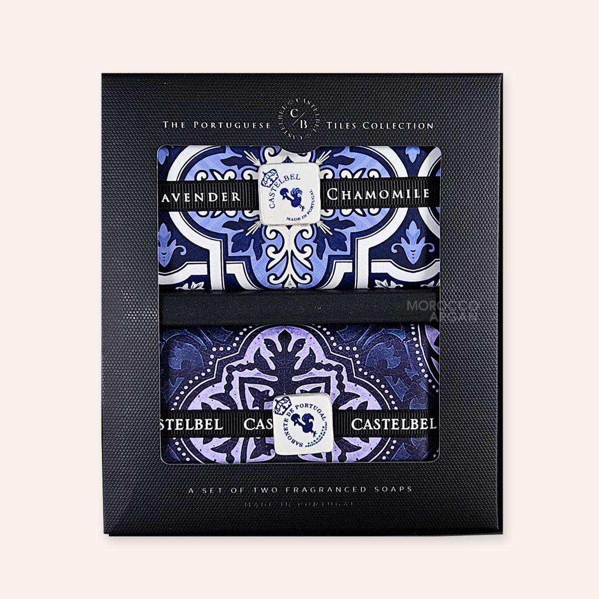 Tile Soap Set - Lavender, Chamomile & Rhubarb, Blackcurrant (200g*2)