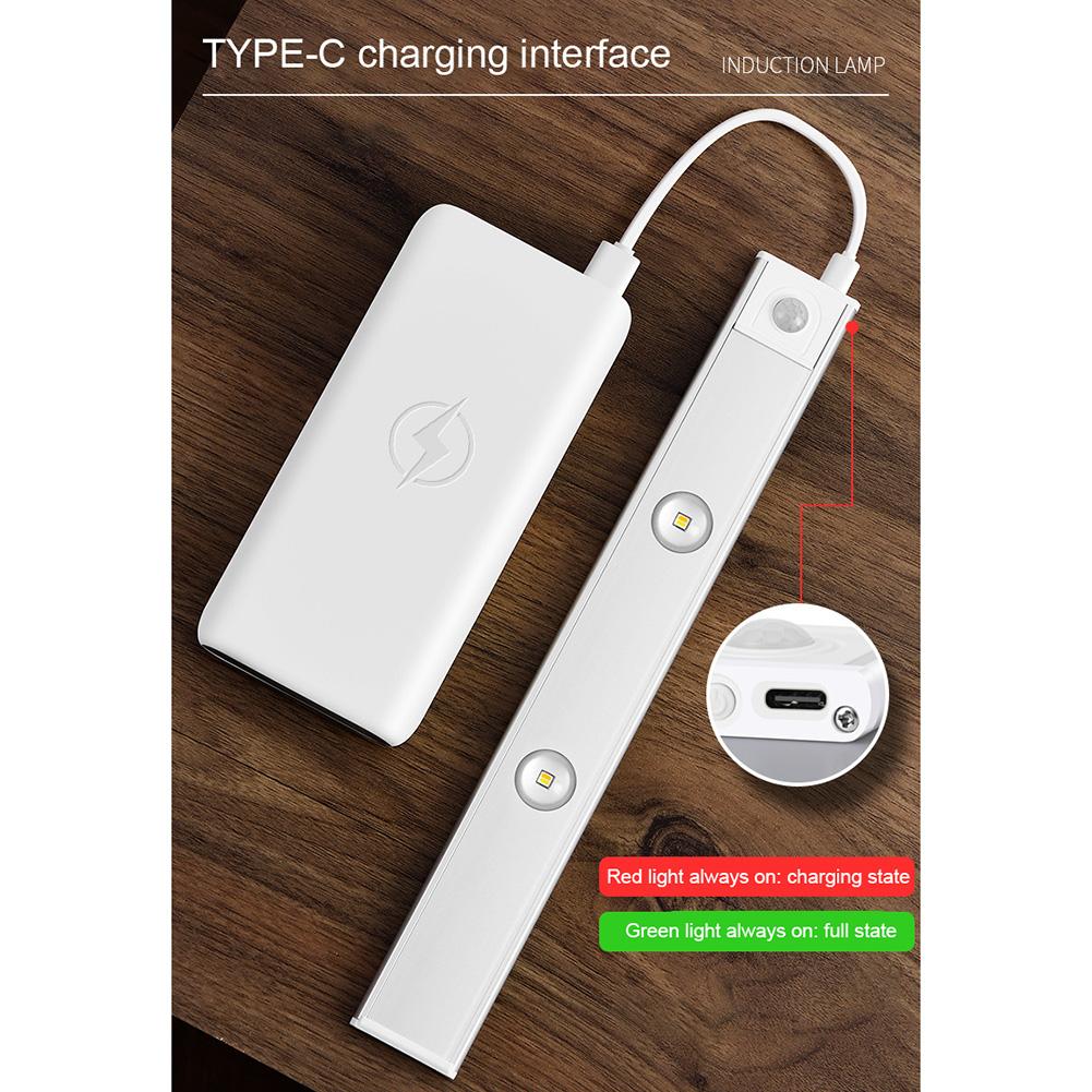 Motion Sensor LED Lights Ultra-thin Night Lamp USB Rechargeable Under Cabinet Lights 3 Color For Closet Lighting
