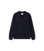 BLACKBROWN Wool Blend Open Collar Sweater [Navy]